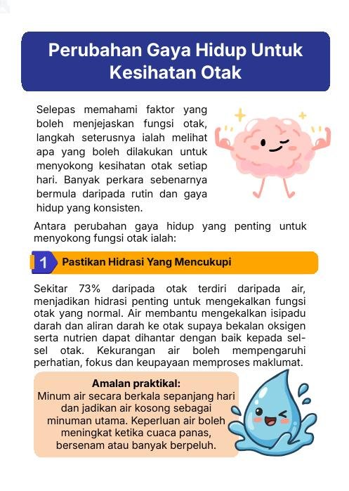 Perubahan Gaya Hidup Untuk Kesihatan Otak