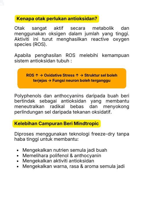 Kenapa otak perlukan antioksidan