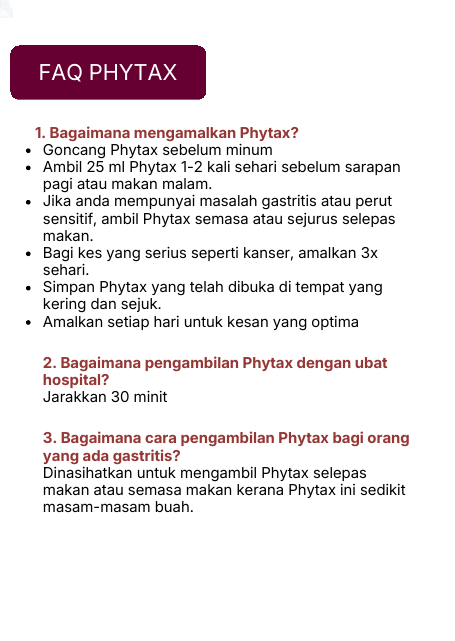 FAQ Phytax